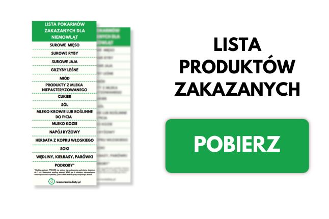 lista produktów zakazanych rozszerzanie diety