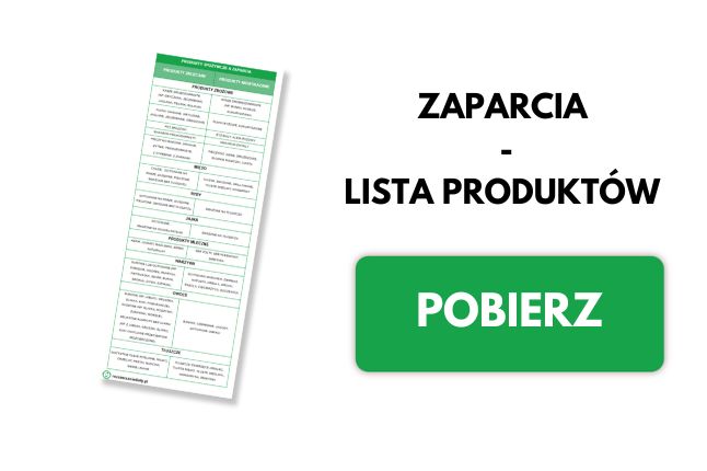 zaparcia lista produktów